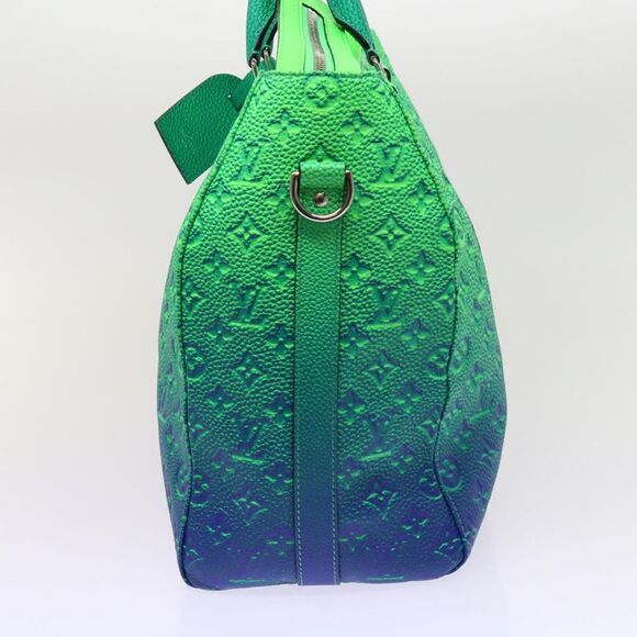 Pre Loved louis vuitton Women Neon Green Boston Bags - Picture 3 of 8